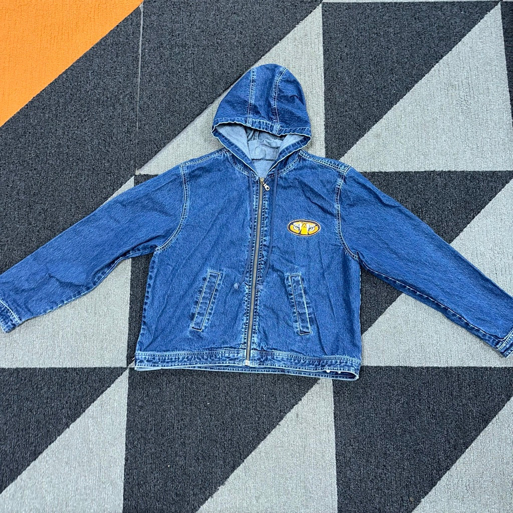 Women’s Castles Sport Hooded Jean Jacket XL Blue Auburn Tigers University Zip Up - Picture 12 of 12